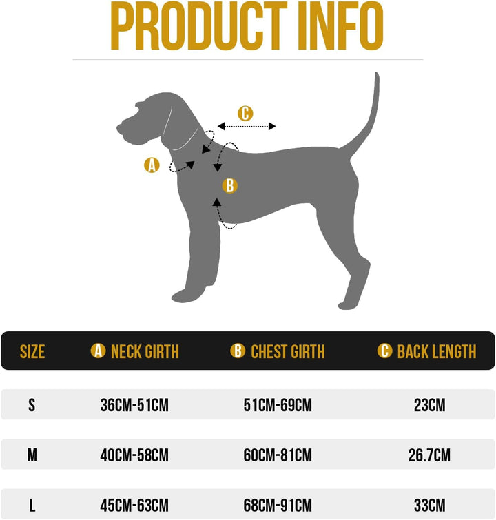 OneTigris Hundegeschirr, Gladiator Einstellbar Sicherheitsgeschirr für Grosse Mittlere Hunde No Pull