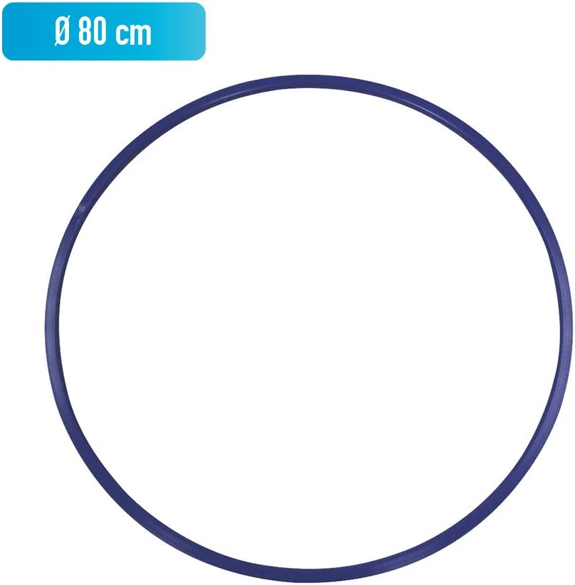Grevinga® Gymnastikreifen aus Kunststoff Blau 80cm, Blau 80cm