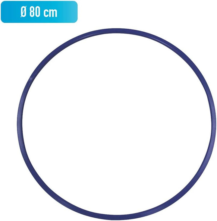 Grevinga® Gymnastikreifen aus Kunststoff Blau 80cm, Blau 80cm
