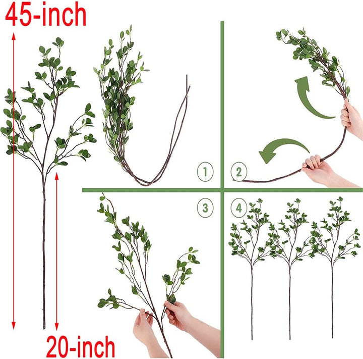 3 Stück künstliche Zweige Pflanzen künstliche grüne Stiele künstliche grüne Stiele künstliche Zweige