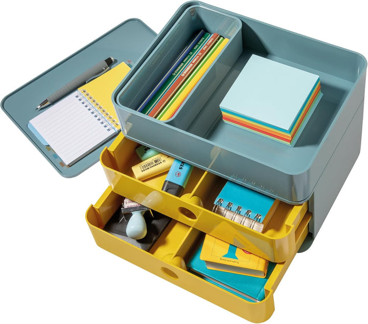 HAN Schubladenbox Allison SMART-BOX mit 2 Schubladen und Trennwand, Kabelführung, stapelbar, Utensil