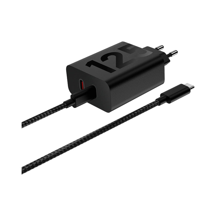 Motorola 125W-TurboPower-Duo-Ladegerät (GaN Schnellladegerät mit 2 m 6,25A USB-C-auf-USB-C-Kabel zum