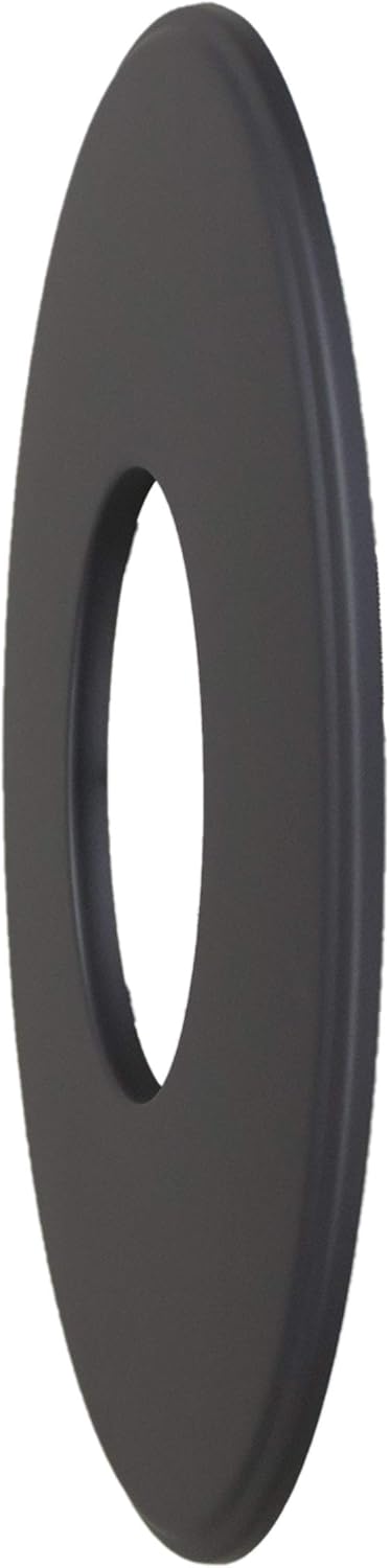 LANZZAS Ofenrohr Wand-Rosette mit 90 mm Rand - für den Durchmesser Ø 120 mm - Farbe: schwarz - Rauch