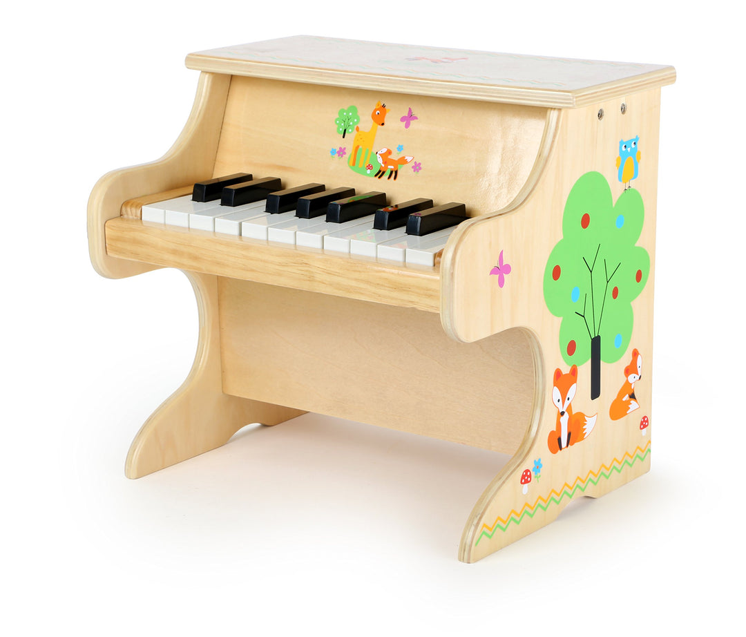 Small Foot Klavier Kleiner Fuchs aus Holz, Kinderinstrument mit Einer Tonleiter für erste Musikerfah