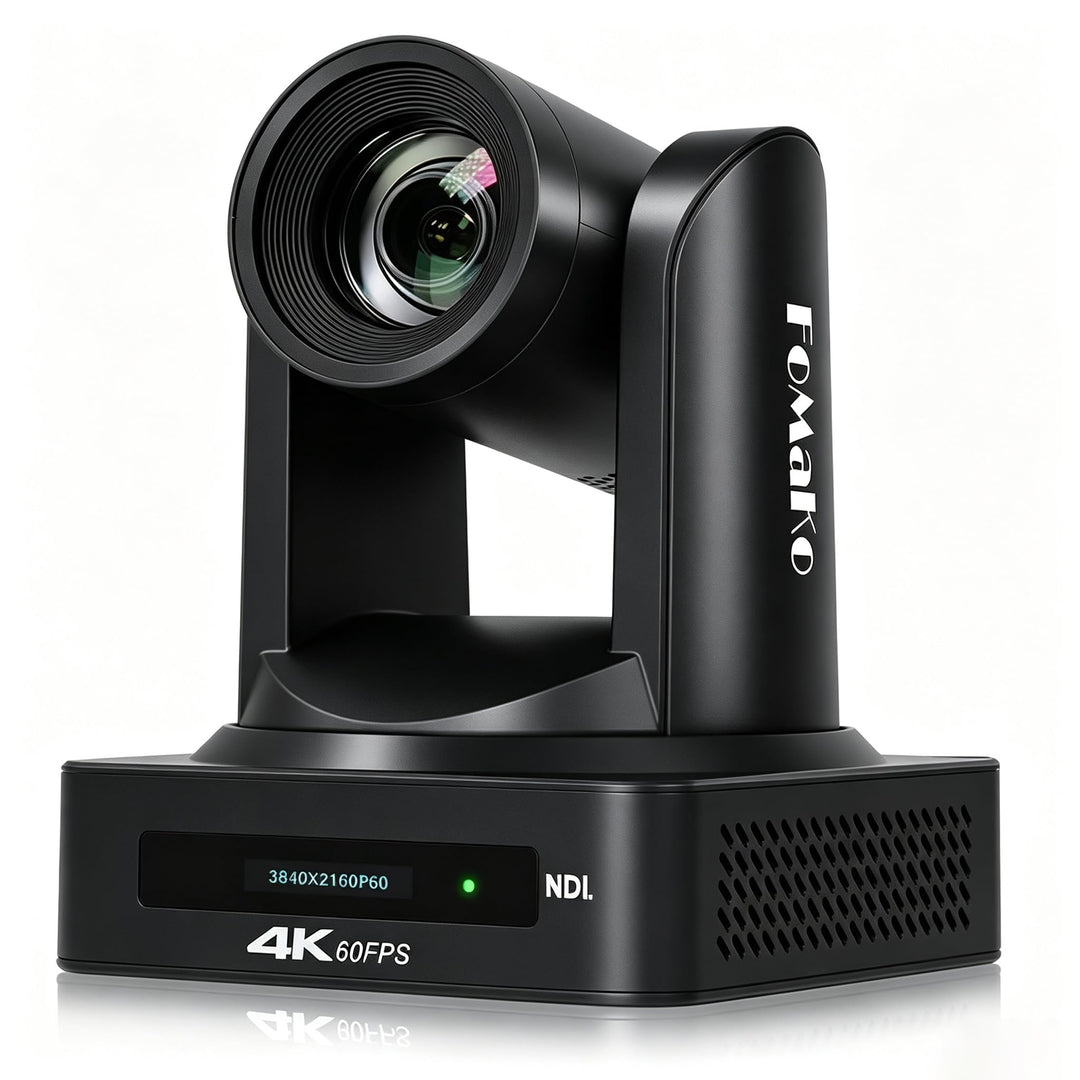 FoMaKo 4K 60FPS NDI HX3 PTZ Kamera, KI-Auto-Tracking, 20x Optischer Zoom NDI-Ausgang 4K@60, mit HDMI