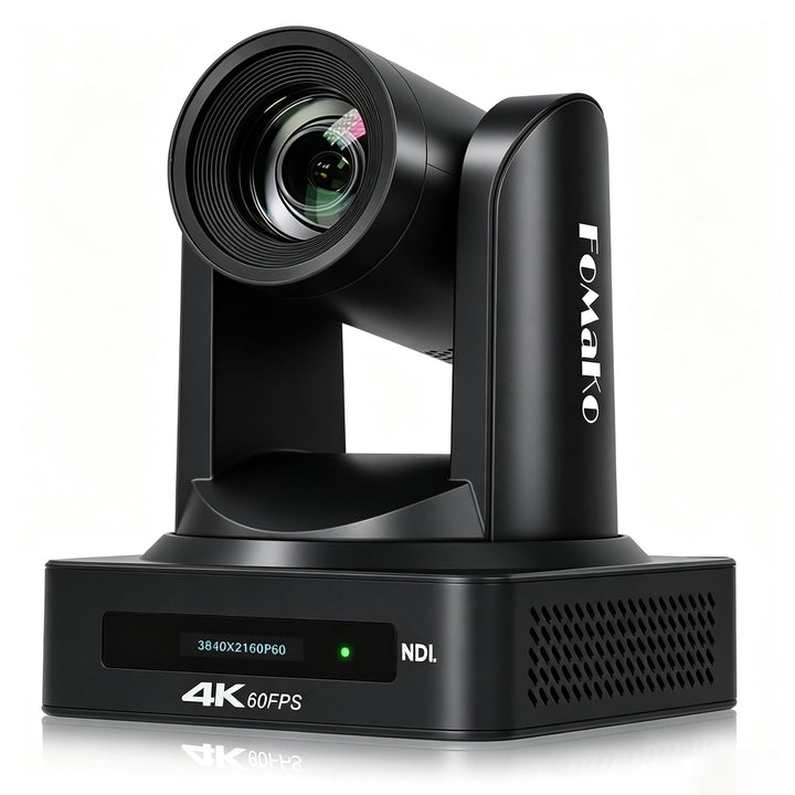 FoMaKo 4K 60FPS NDI HX3 PTZ Kamera, KI-Auto-Tracking, 20x Optischer Zoom NDI-Ausgang 4K@60, mit HDMI