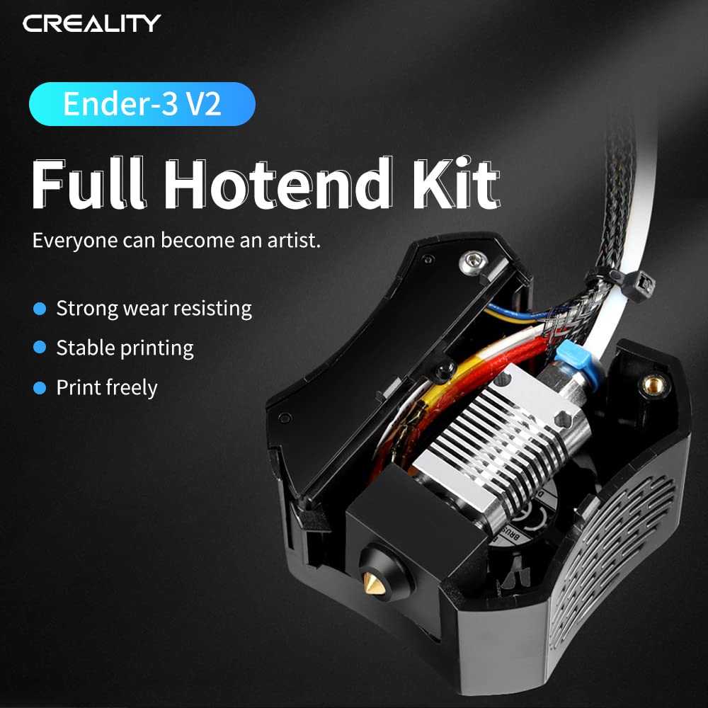 Creality Offiziell Ender 3 V2 Full Hotend Kit, 3D Drucker Extruder Kit mit Capricorn Bowden PTFE Sch
