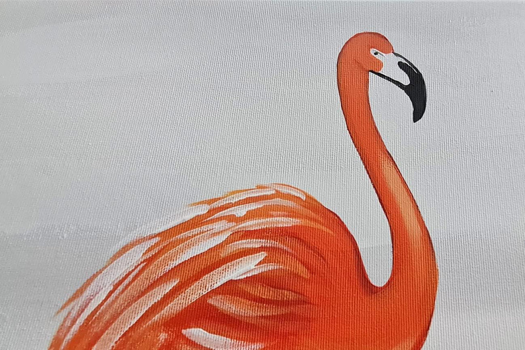 Monica Mirafiori I 100% HANDGEMALT I Gemälde Flamingos 140x70cm | Gemälde Handgemalt | Acrylgemälde