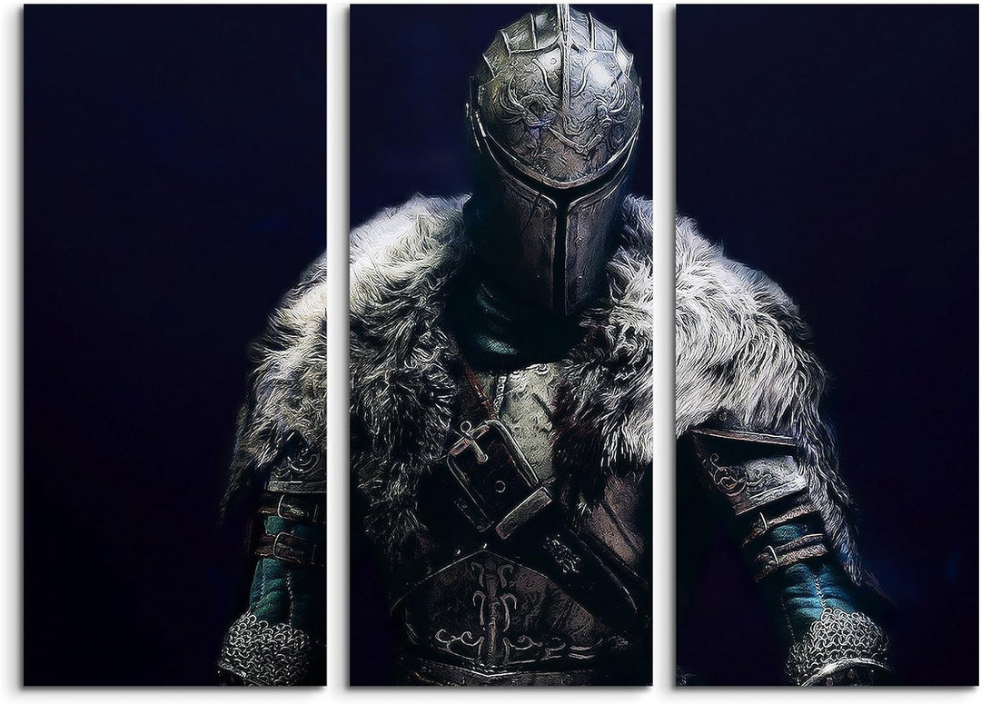 Leinwandbild 3 teilig Dark_Souls_II_3x90x40cm (Gesamt 120x90cm) _Ausführung schöner Kunstdruck auf e