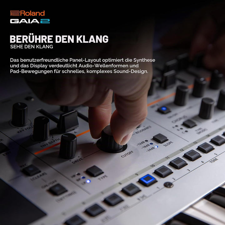 Roland GAIA 2 Synthesizer mit modernen Klangmöglichkeiten | Hybride Soundengine kombiniert Wavetable