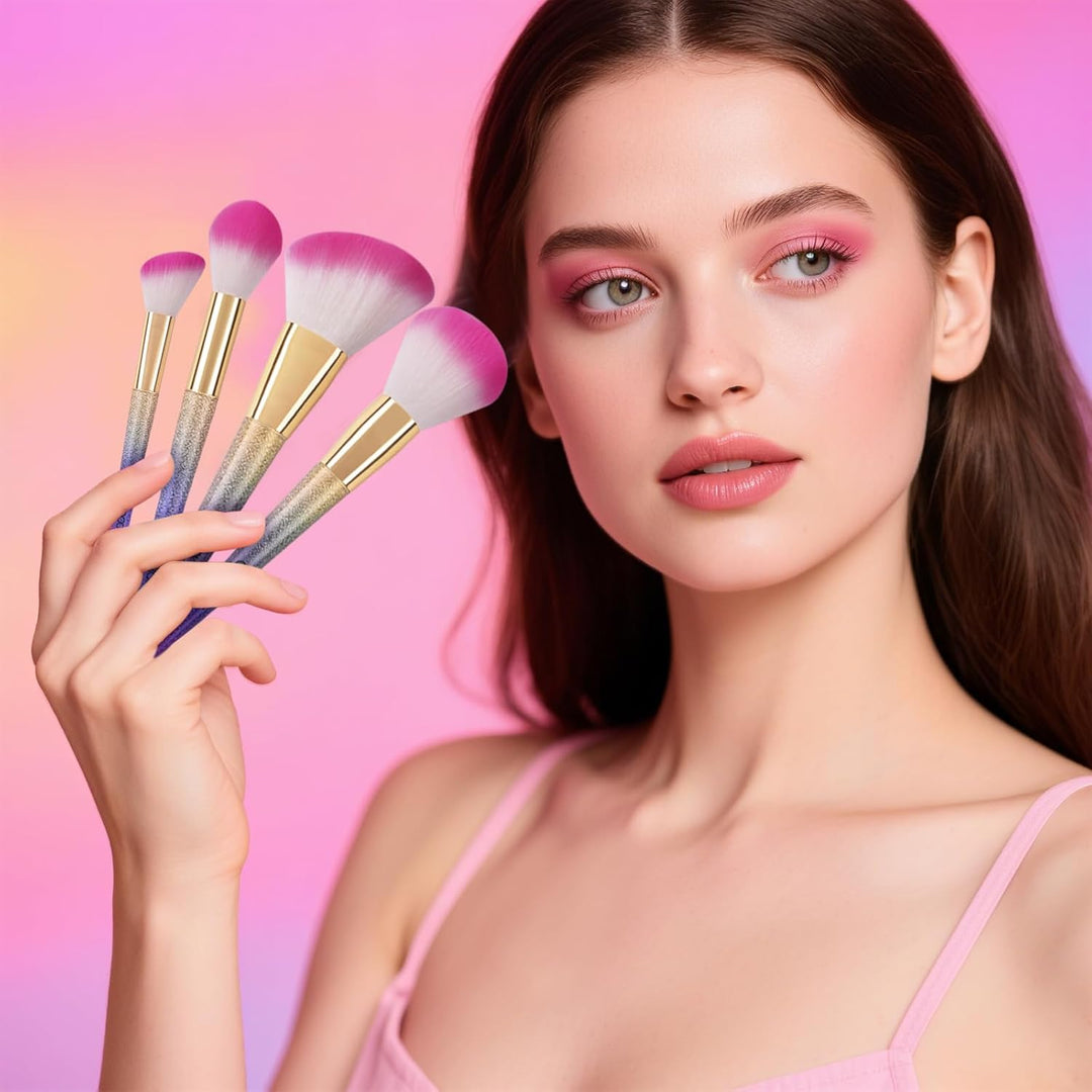 Docolor Makeup Pinsel 16 Pcs Makeup Pinsel Set Premium Synthetische Pulver Stiftung Kontur erröten C