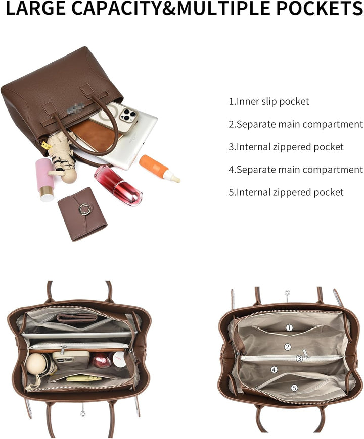 Travistar Handtasche Damen Mittelgross Umhängetasche Damen Tasche Elegante Schultertasche Kunstleder
