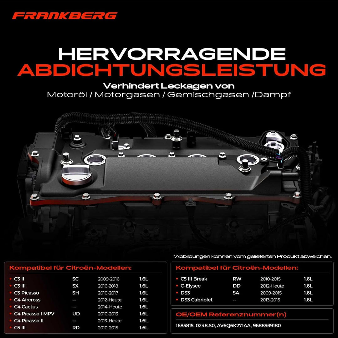 Ventildeckel Zylinderkopfhaube für Berlingo C3 II/III C4 C5 III DS3 DS4 DS5 Jumpy 207 208 I 3008 308
