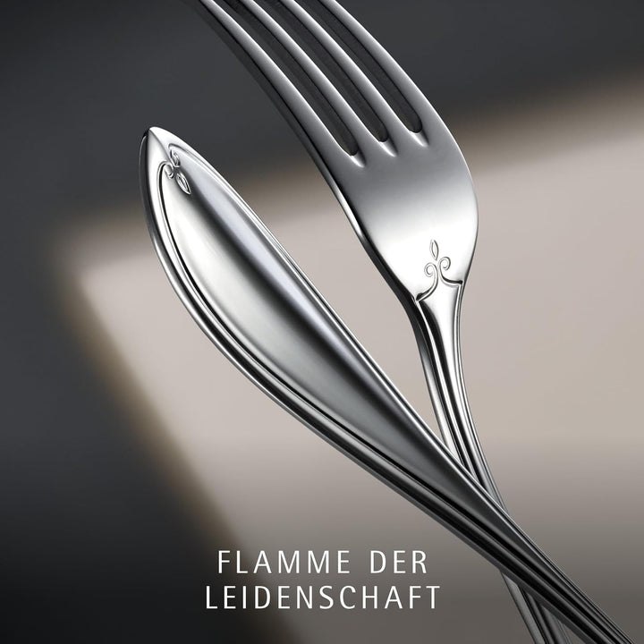 WMF Premiere Edelstahl Besteck Set 6 Personen, Essbesteck Set 30 teilig, Hohlheftmesser, Cromargan p