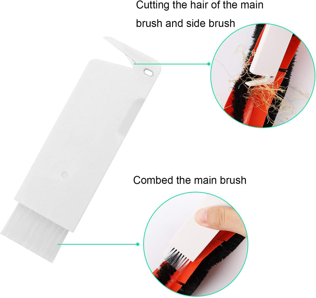 Zubehör für Xiaomi Saugroboter, 2 Zentralbürste& 6 Seitenbürste& 1 Reinigungshilfe& 4 HEPA Filters,
