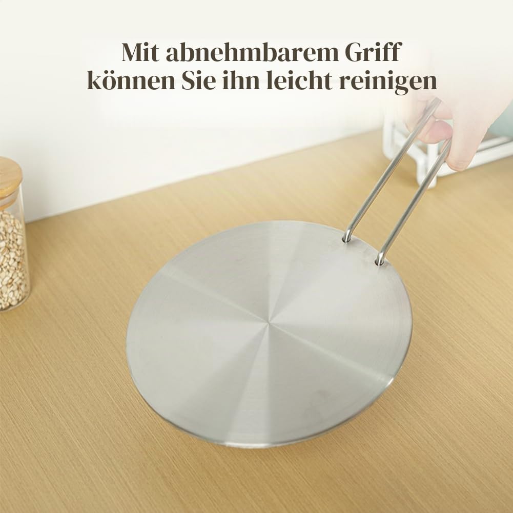 Induktionswandler Wärmediffusor Simmer Ringplatte, Edelstahlplatte Wärmediffusor für Gas Elektroherd