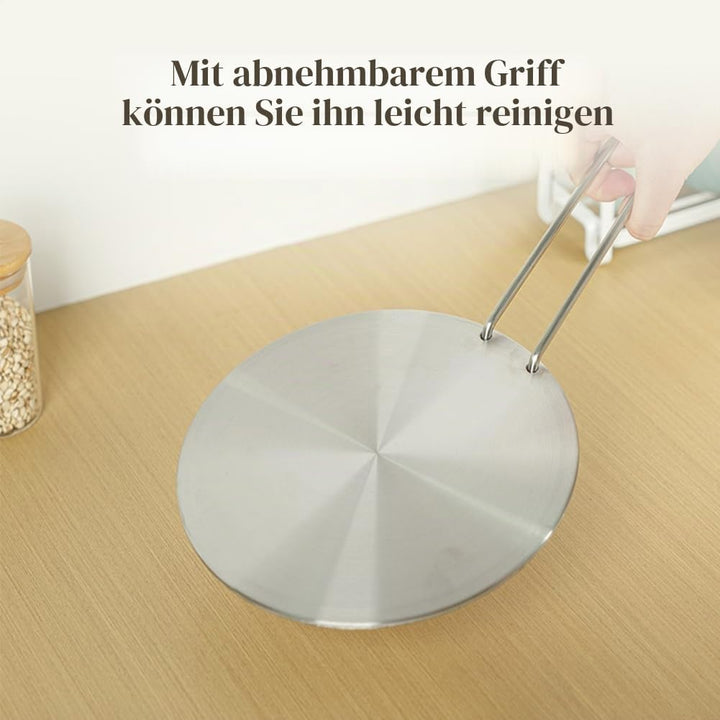 Induktionswandler Wärmediffusor Simmer Ringplatte, Edelstahlplatte Wärmediffusor für Gas Elektroherd