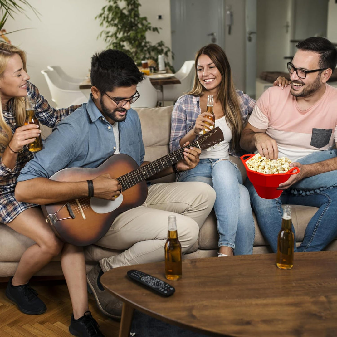 Mikrowelle Popcornschale, zusammenklappbares sicheres Silikon-Popper-Popper-Mikrowelle, hitzebeständ