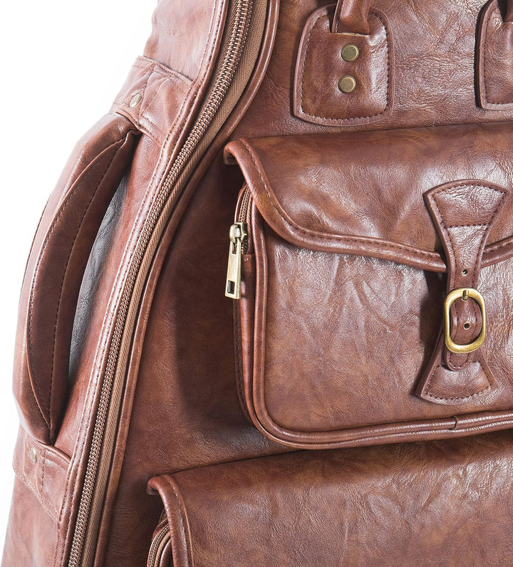Fame Robustes Kunstleder Gigbag für Westerngitarre, Vintage Design, hochverdichtete Schaumpolsterung