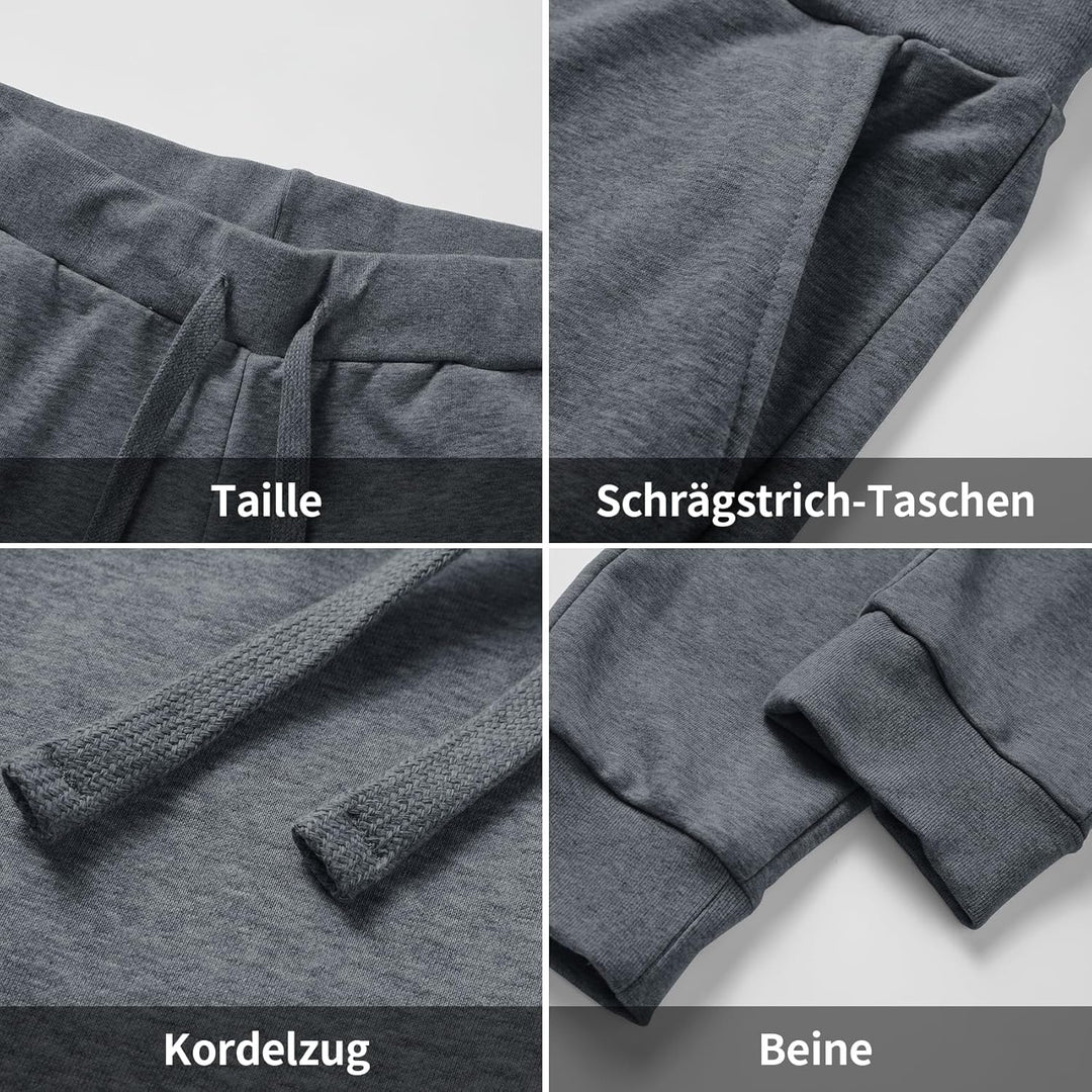 W JIANWANG Trainingsanzug Herren Hoodie Baumwolle Jogginganzug Herren Athletisch Komfortabel Tracksu