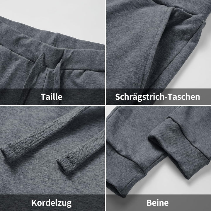 W JIANWANG Trainingsanzug Herren Hoodie Baumwolle Jogginganzug Herren Athletisch Komfortabel Tracksu