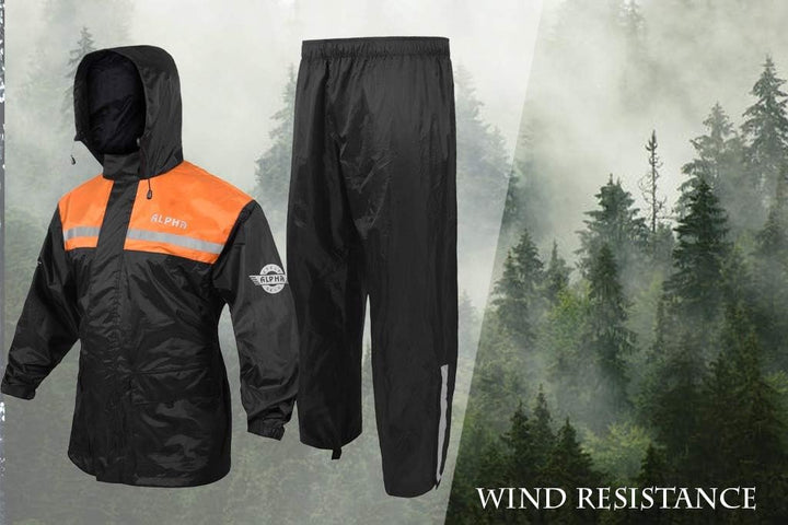 ALPHA CYCLE GEAR Regenanzug für Männer & Frauen Jacken Hose Gear Reflektierender Regenanzug Wasserdi