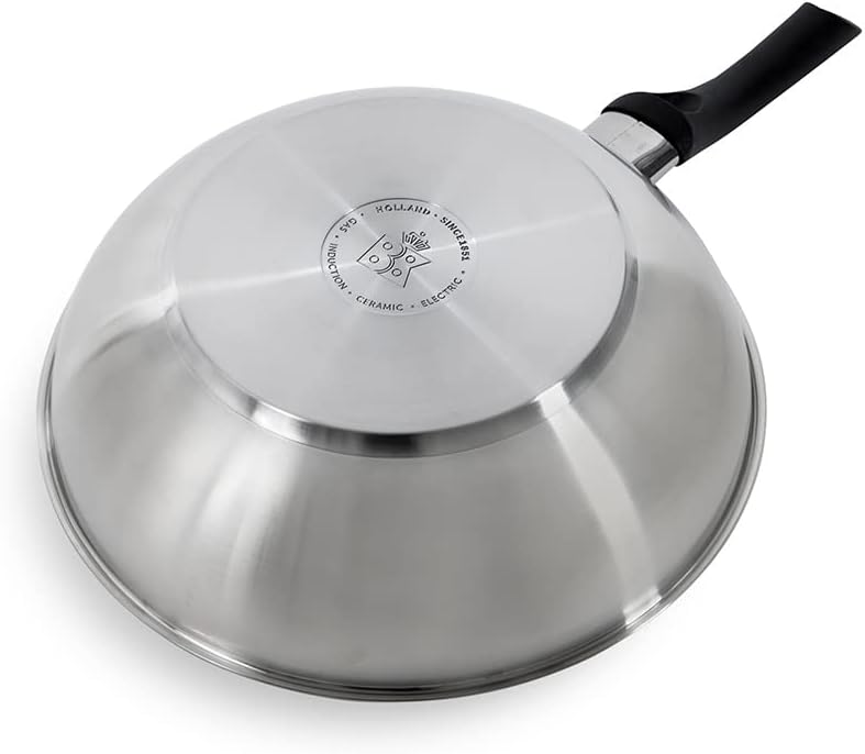 BK Cookware Bold Edelstahl-Wokpfanne, 28 cm, induktionsgeeignet, satiniert, Stay Cool-Griff, spülmas