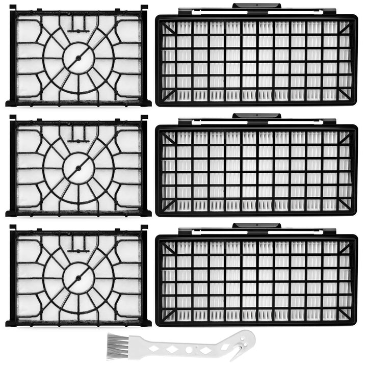 3 HEPA Filter+3 Motorschutzfilter Für Siemens Staubsauger Q5.0 extreme silencePower VSQ5X1230, Ersat
