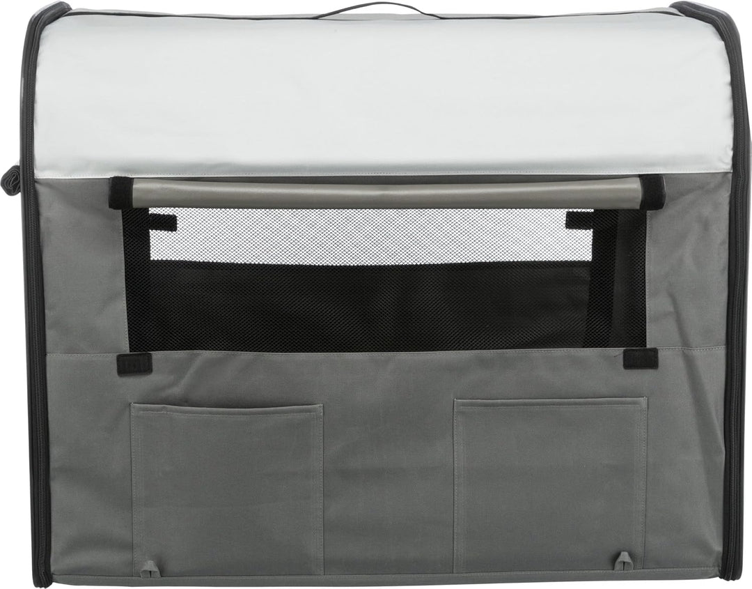 Trixie 39704 Mobile Kennel, M: 55 × 65 × 80 cm, Grau Grau 55 × 65 × 80 cm, Grau 55 × 65 × 80 cm