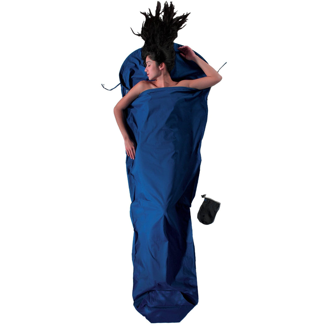 Cocoon MummyLiner Mumienschlafsack, Baumwolle 241 x 90/56 cm Dunkelblau, 241 x 90/56 cm Dunkelblau