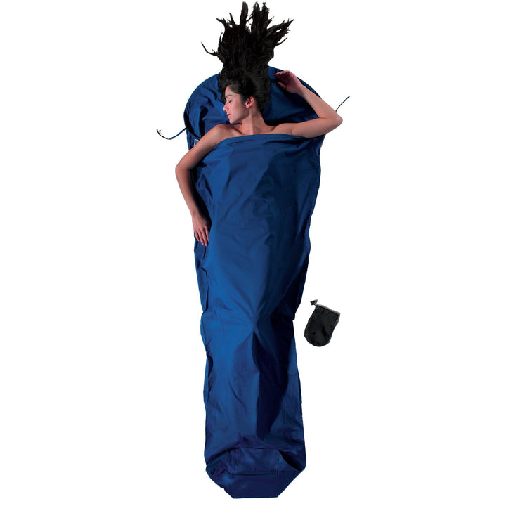Cocoon MummyLiner Mumienschlafsack, Baumwolle 241 x 90/56 cm Dunkelblau, 241 x 90/56 cm Dunkelblau