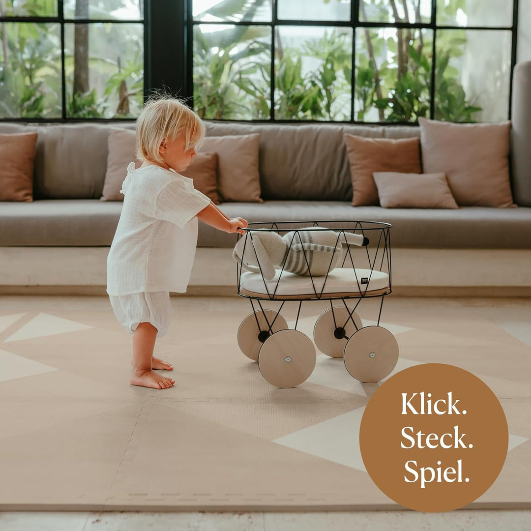 Toddlekind Puzzlematte Kinder, 6-Tlg. Inkl. Rand – Baby-Puzzlematten & Puzzle Bodenmatte, Ungiftige