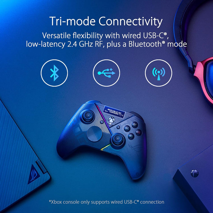 ASUS ROG Raikiri Pro PC Controller (OLED Display, einstellbare Trigger und Joystick, Aura RGB Beleuc