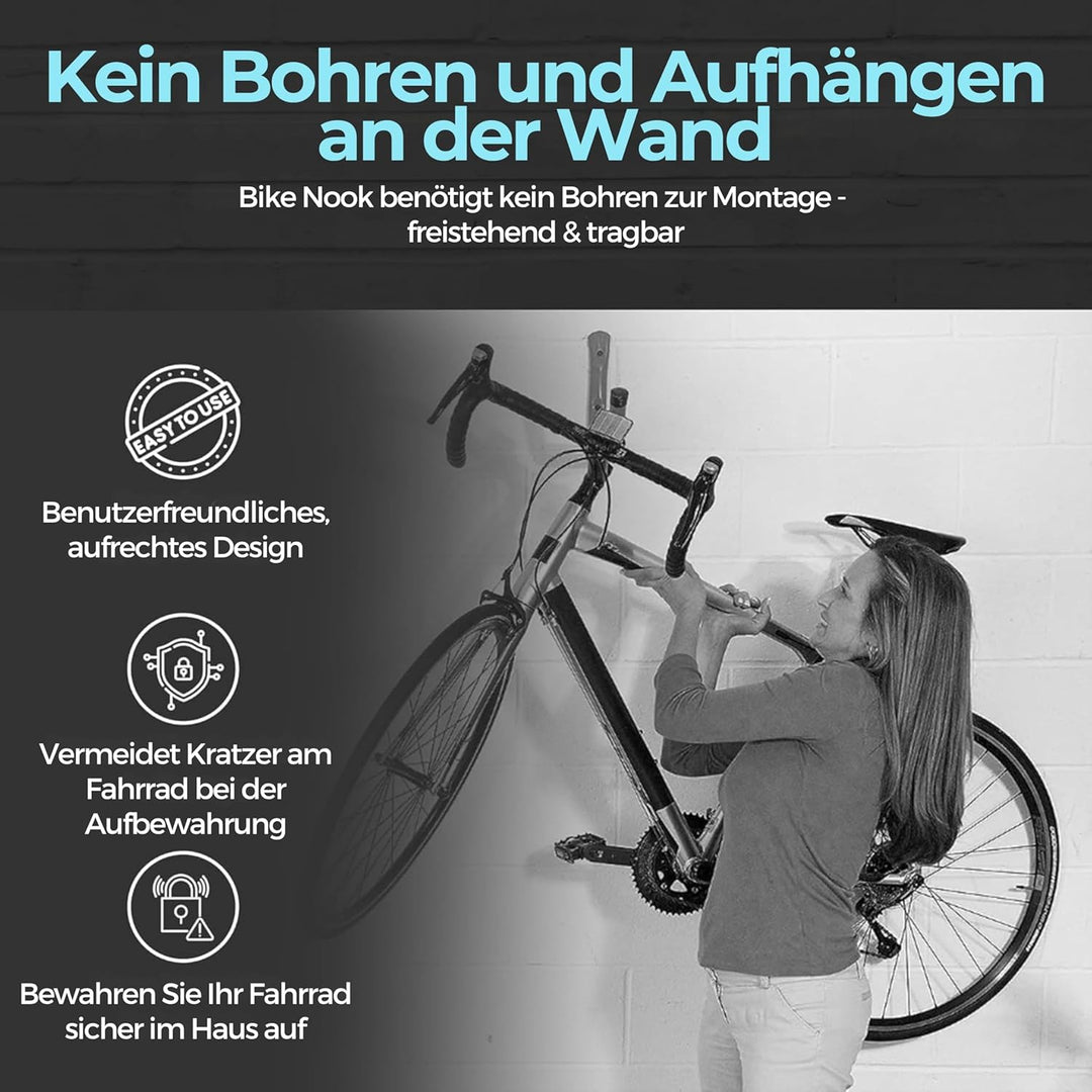 Bike Nook Pro Stand & Vertical Storage Rack - 2 Pack - The Original Vertical Bicycle Floor Stand for