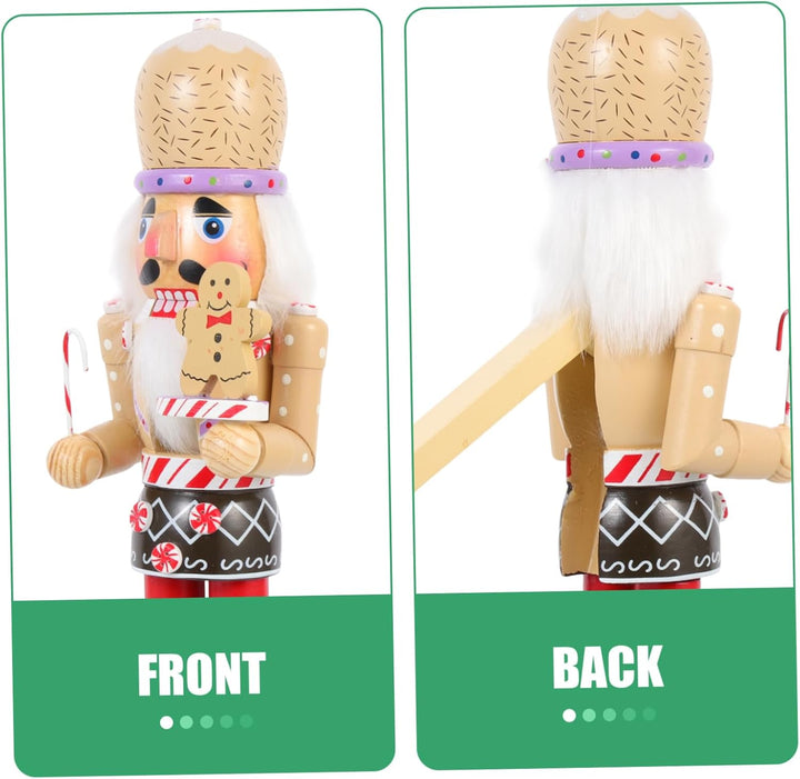 Ciieeo Desktop Holz Nussknacker Weihnachten Tisch Ornament Weihnachten Realistische Nussknacker Figu
