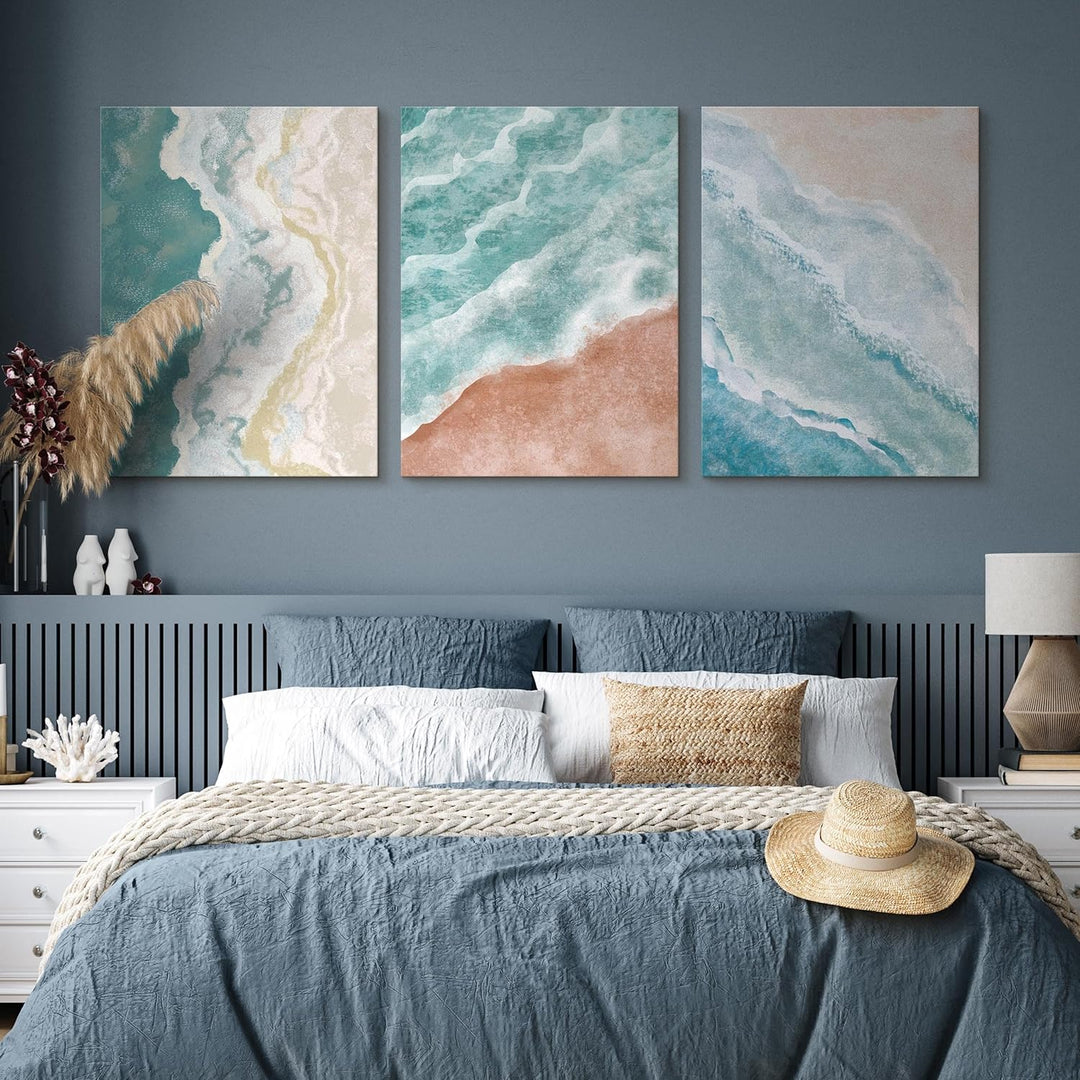 Muralo - Wandbilder Set - Leinwand Bilder Set Aufhängefertig - das Leinwandbilder Set - Bilder für W