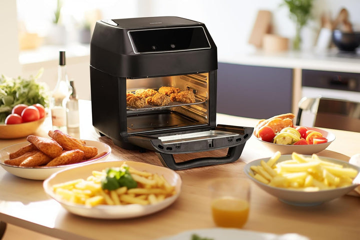 Heissluftfritteuse 12 Liter, Multifunktions Mini Backofen, 10 in 1 Heissluftfritteuse mit digitalen