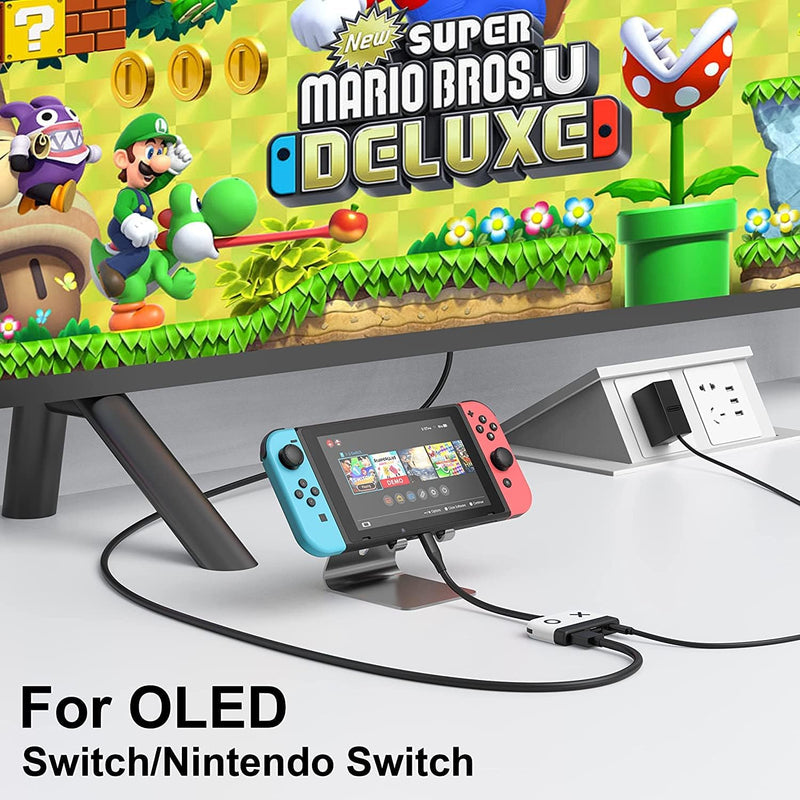 Switch Dock für Nintendo Switch/OLED, 3 in 1 Switch Portable Dock mit 4K HDMI, USB 3.0 Port, Type C