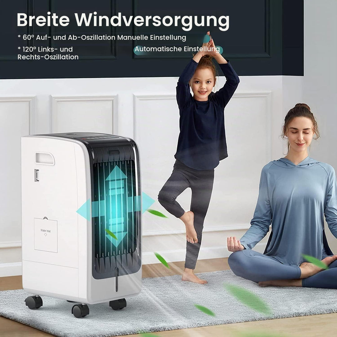 RELAX4LIFE Luftkühler, 3 in 1 Mobile Klimaanlage, 6L Wassertank/3 Geschwindigkeiten/8H-Timer, Luftkü