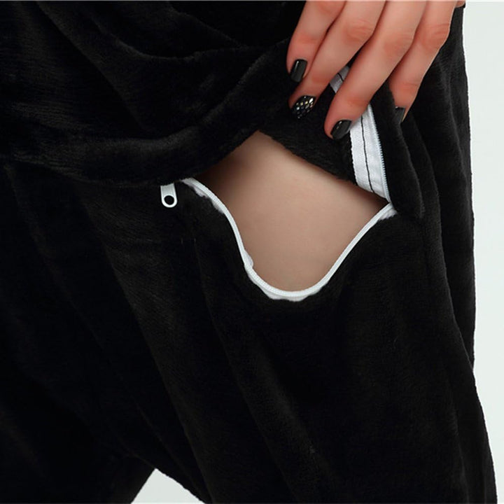 Tierkostüme Tier-Einteiler für Erwachsene, Halloween, Cosplay, Kostüm, mit Kapuze, Loungewear S Ping