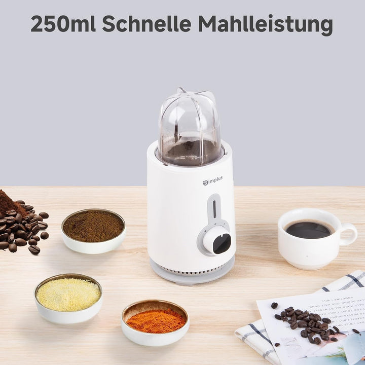 SIMPLUS 3-in-1 Standmixer &amp; Smoothie Maker mit 1,25L Mixbecher, 500ml Fleischwolf &amp; 300ml Mahlbecher