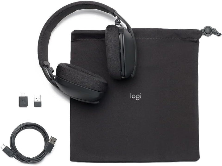 Logitech Zone Vibe 125 Kabellose Kopfhörer mit Mikrofon mit Noise-Cancelling, Bluetooth, USB-A-Empfä