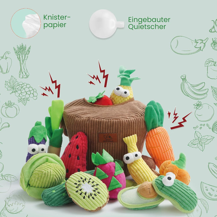 Nocciola 15-er Set Verstecken und Suchen Quietschspielzeug für Hunde, Interaktives Hundespielzeug fü