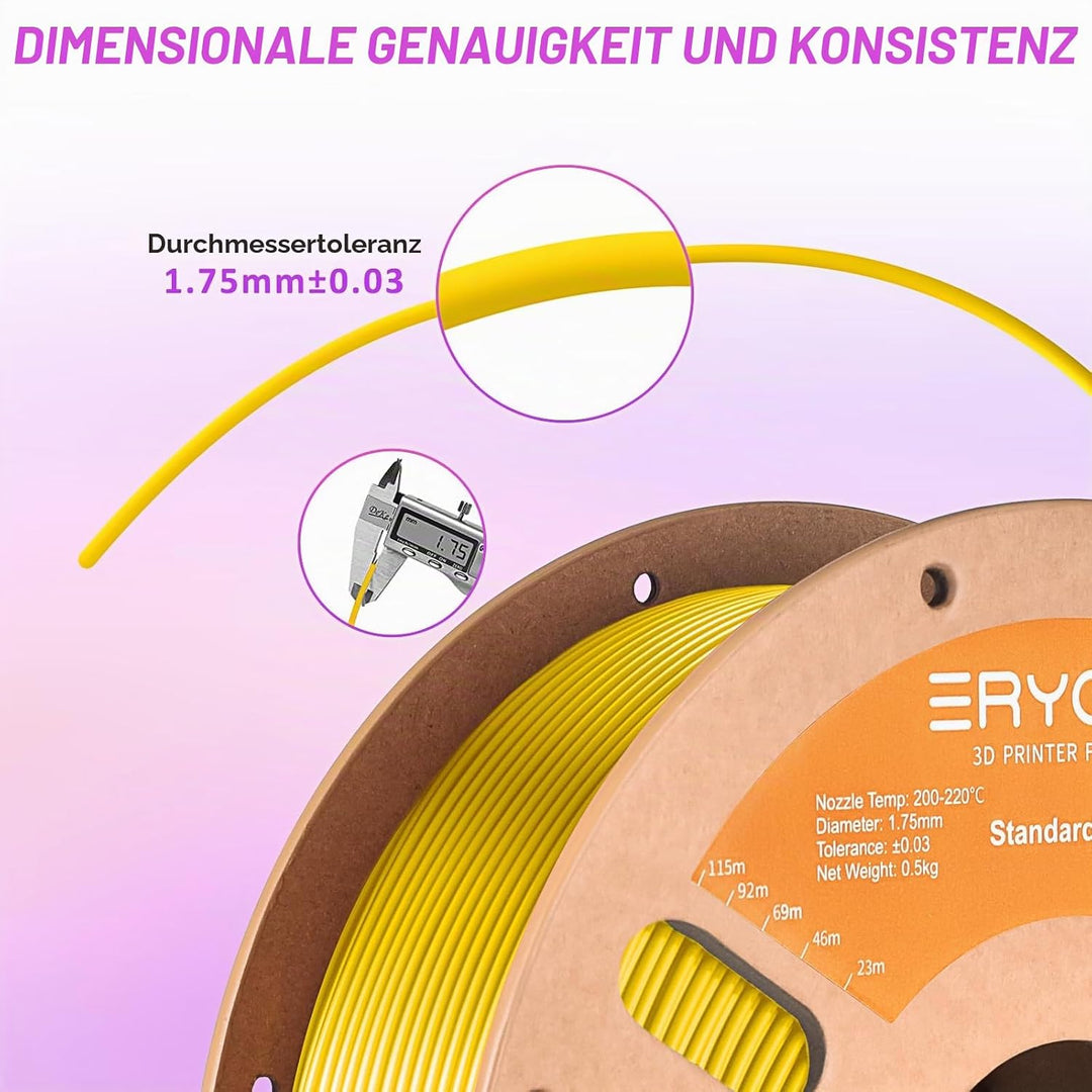 ERYONE TPU Filament 1.75mm, 3D Drucker Filament,Flexible TPU Filament, TPU 95A, Massgenauigkeit +/-