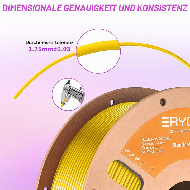 ERYONE TPU Filament 1.75mm, 3D Drucker Filament,Flexible TPU Filament, TPU 95A, Massgenauigkeit +/-