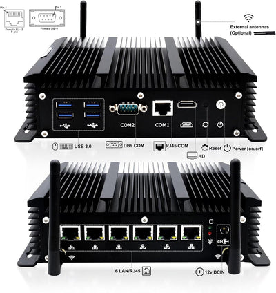 WEIDIAN Firewall Micro Appliance 2.5G, Firewall Box 6 RJ45 2.5GbE Port, Firewall Appliance Core i3-8