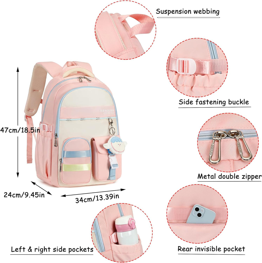 IBALULU Schulrucksack Teenager Schulranzen Schulrucksack Mädchen Jungen Schultasche Wasserdicht Ruck