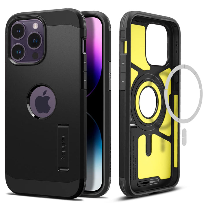 Spigen Tough Armor MagFit Hülle für iPhone 14 Pro Max -Schwarz, Schwarz