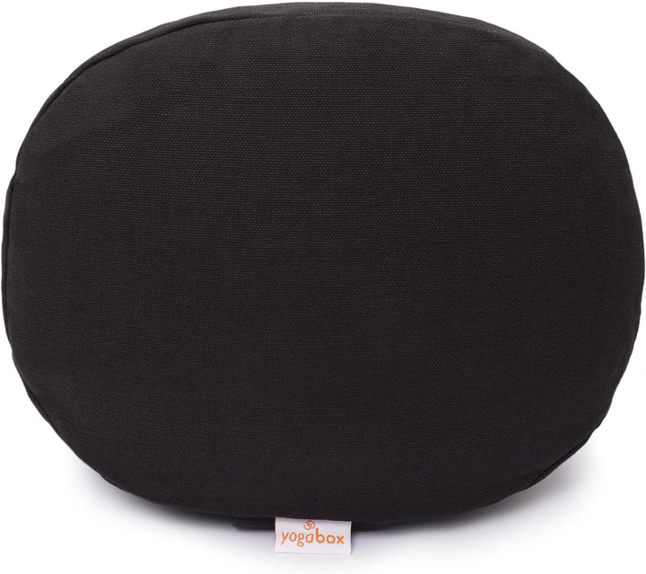 Yogabox Yogilino® Reise Meditationskissen/Yogakissen Mini oval Schwarz, Schwarz