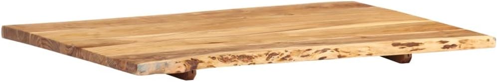 vidaXL Massivholz Tischplatte Baumkante Massivholzplatte Akazie 80x(50-60) x2,5cm 80 x 60 x 2.5 cm,